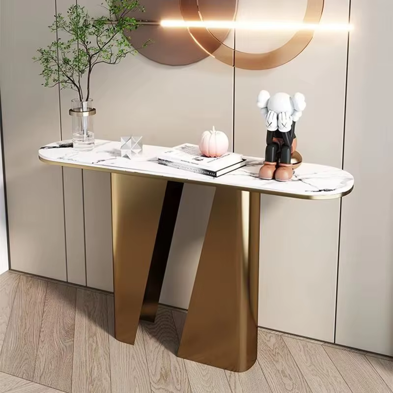 Table console moderne et élégante en métal