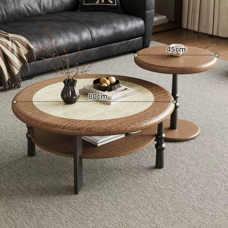 Tables basses rondes en bois