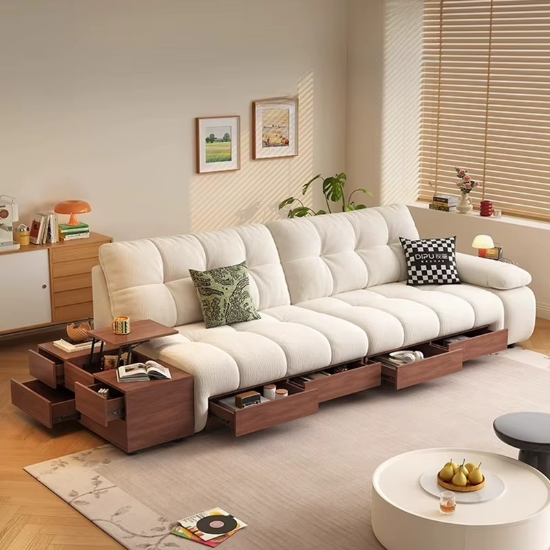 Canapés de luxe nordique rangement appartement chambres confortables
