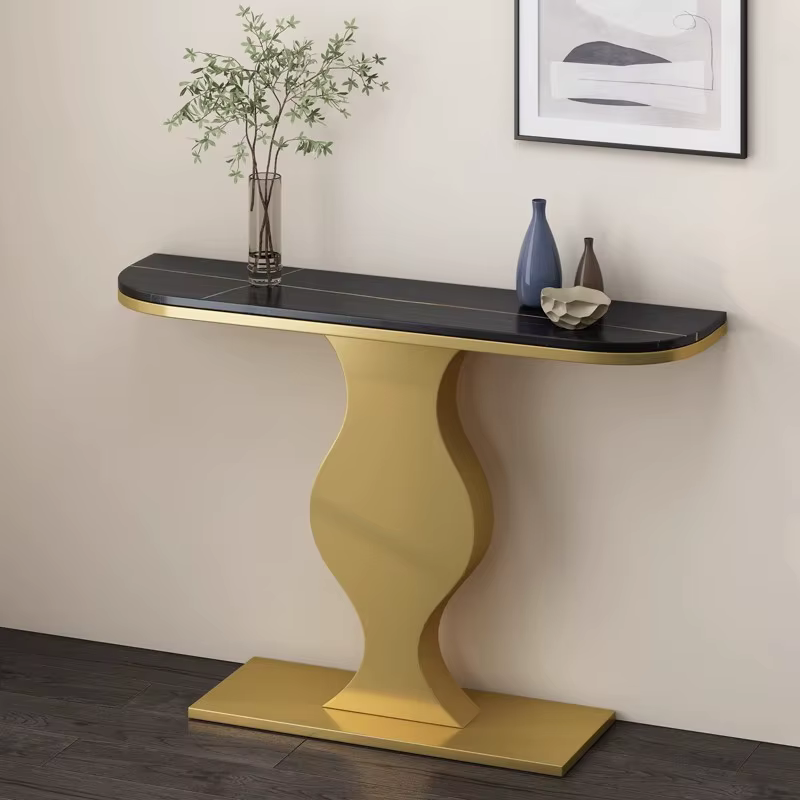 Tables de Console modernes de luxe nordique étroit dessus en marbre