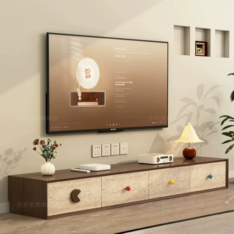 Meuble TV bas de gamme de luxe pour salon, avec rangements, en promotion