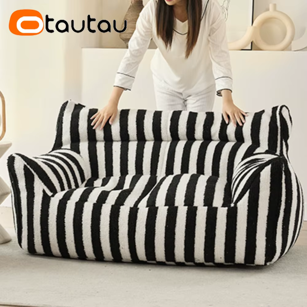 Juste de pouf 2 places sans remplissage