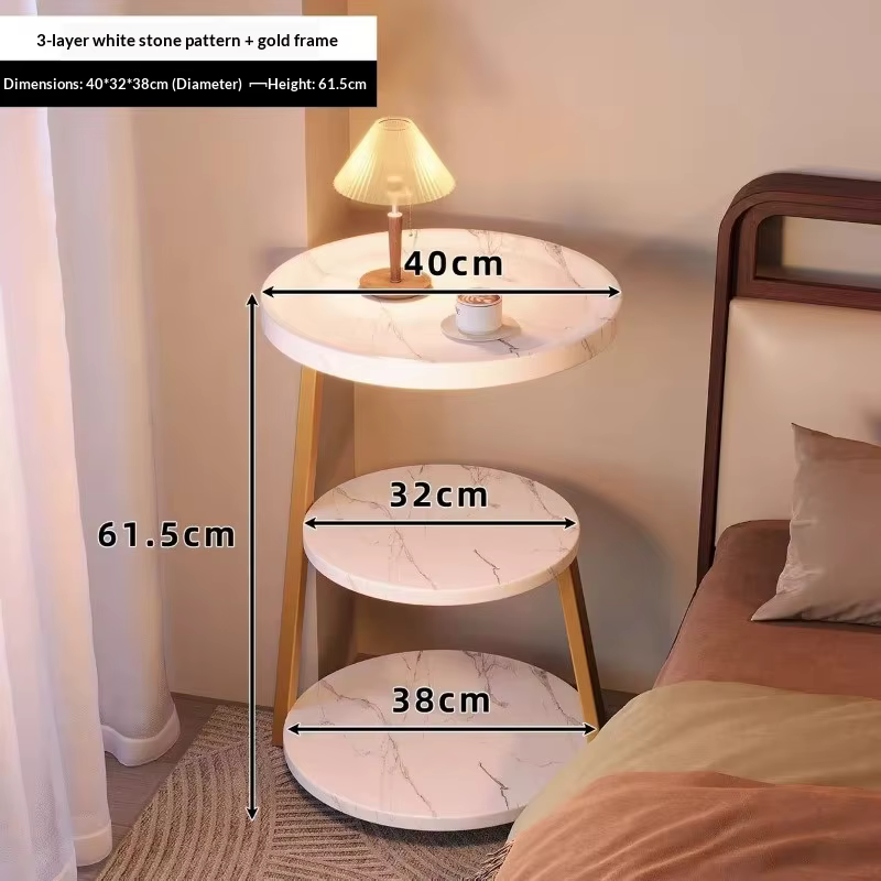 Table basse de chambre vintage multi-niveaux