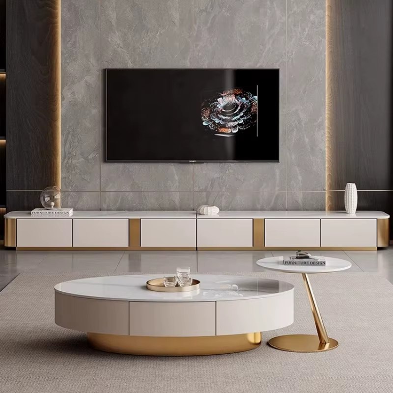 Meuble TV sur pied couleur claire