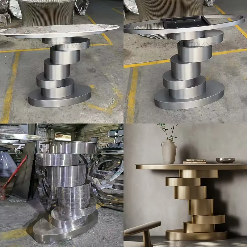 Table d'appoint murale étroite de luxe léger italienne