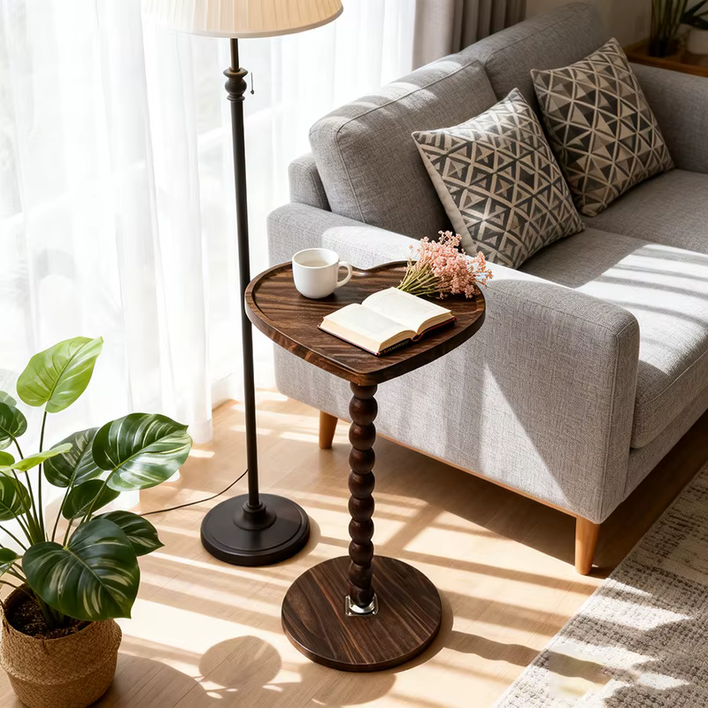 Table d'appoint en forme de cœur
