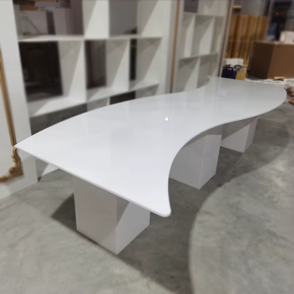 Tables à manger en acrylique blanc