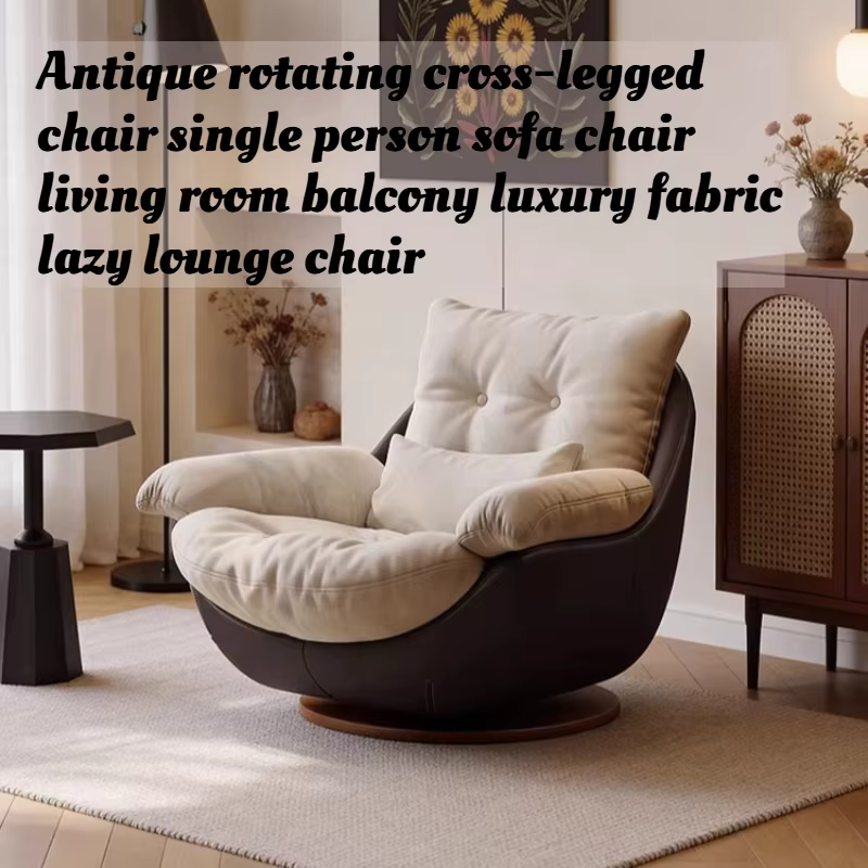 Fauteuil pivotant à jambes croisées