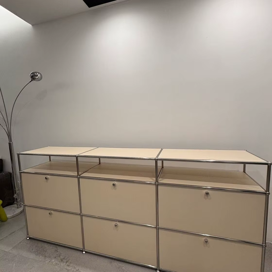 Module moderne meuble de salon en acier inoxydable