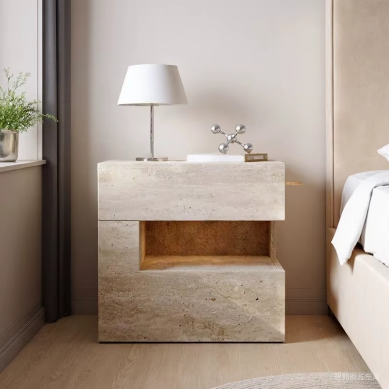 Table de chevet tendance de luxe moderne avec rangement