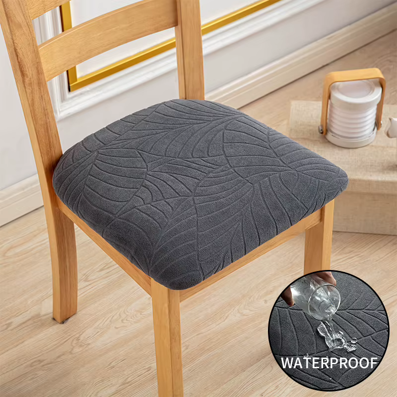 Housse de chaise de salle à manger en Jacquard imperméable