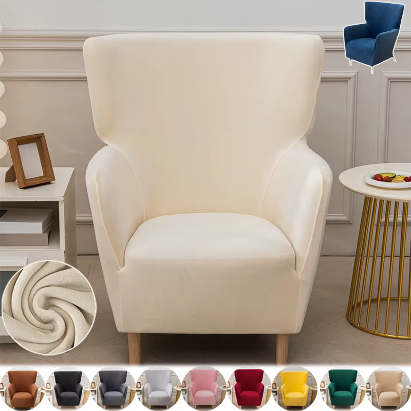 1PC couleur unie élastique Club fauteuil housses argent renard velours doux chaise couverture simple canapé couvre maison comptoir hôtel 커