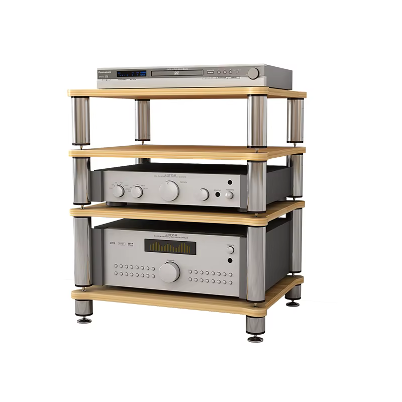 Meuble audio AV Rack Meuble TV disponible en noir, blanc et argent