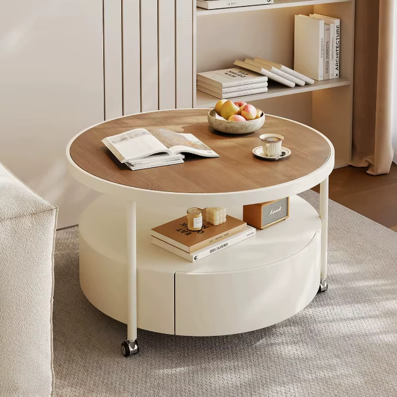 Tables basses rondes en bois