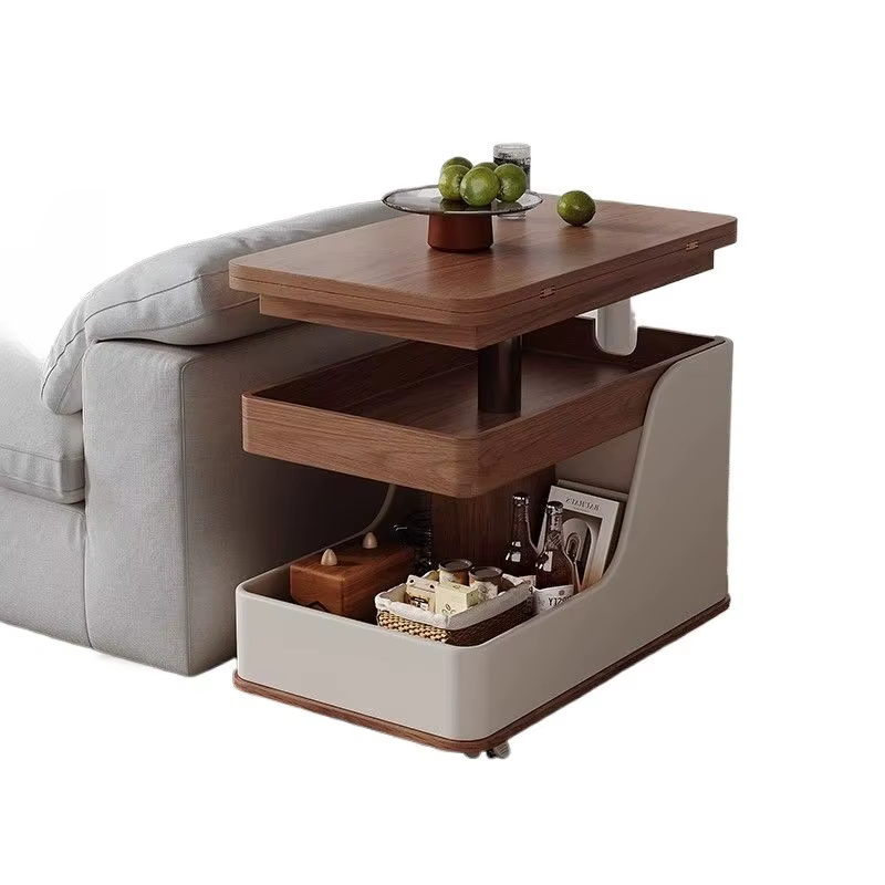 Table basse relevable en dalle de roche