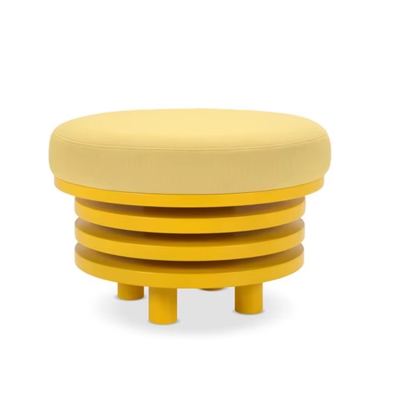Petit tabouret rond en bois créatif