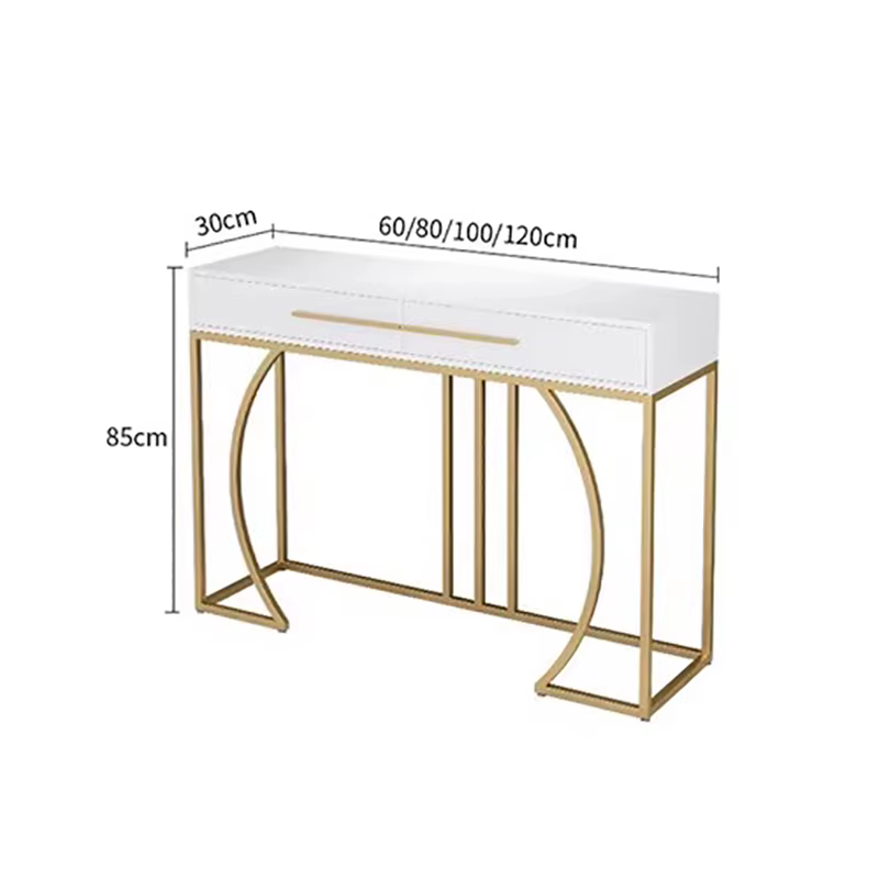Table Console classique en forme de demi-lune