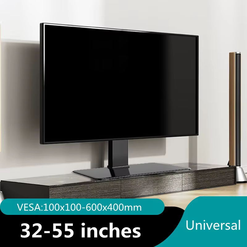 Meuble TV pivotant universel réglable en hauteur pour 32 ''-55'' LCD/LED support TV en fer pour téléviseurs VESA:600x400mm max 40KG