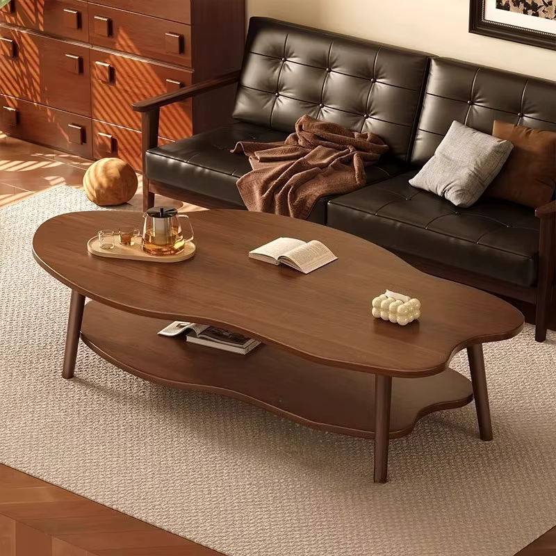 Table basse en bois en forme de nuage