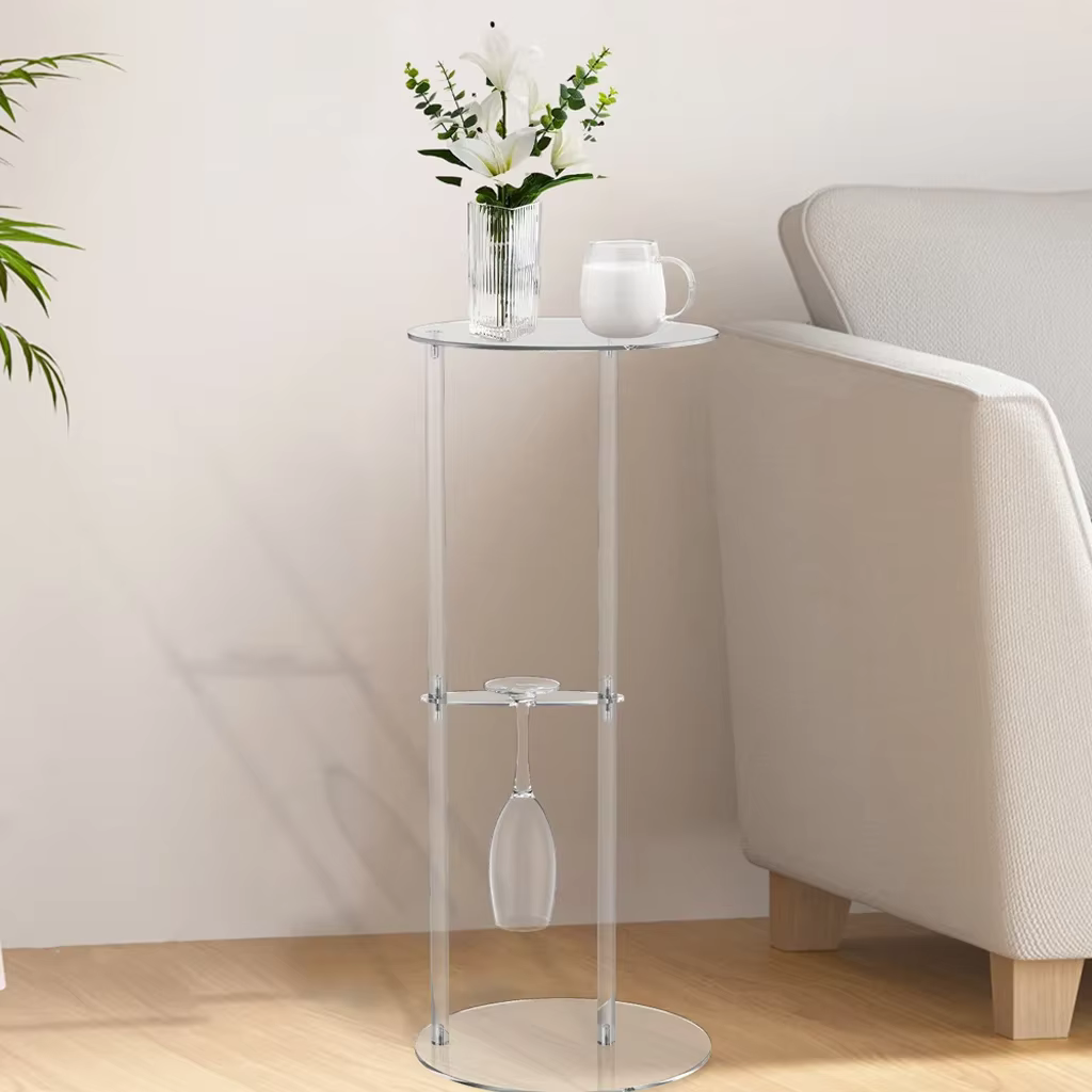 Table à boissons en acrylique pour petits espaces