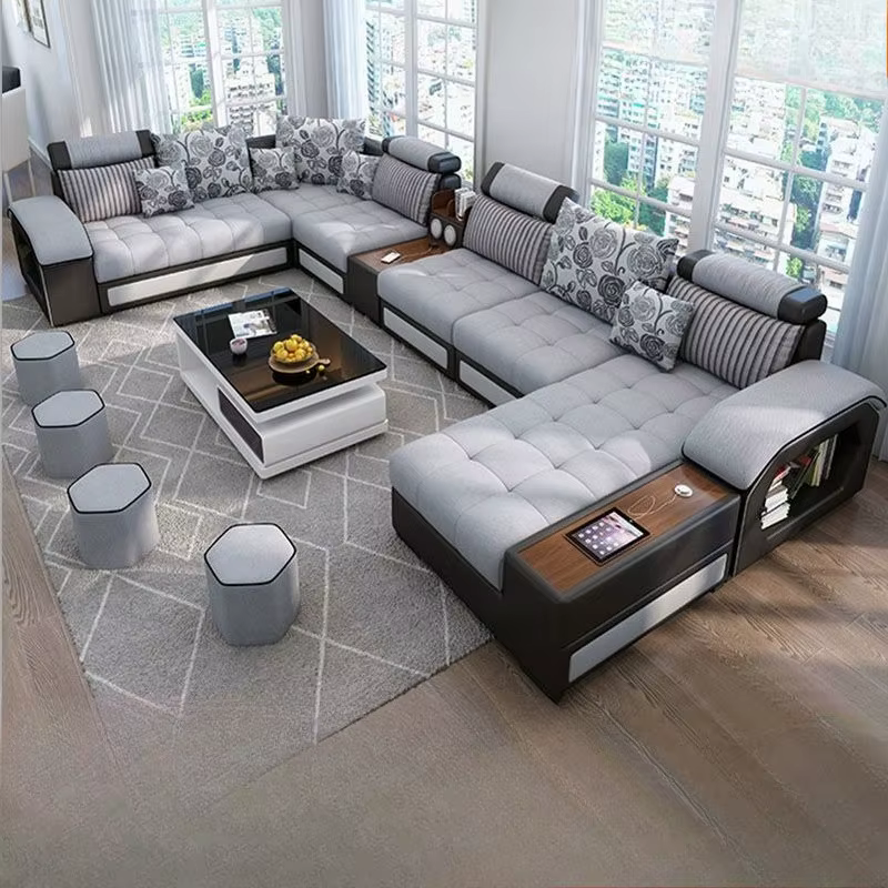 Adultes sol canapé salon minimaliste nordique appartement bras