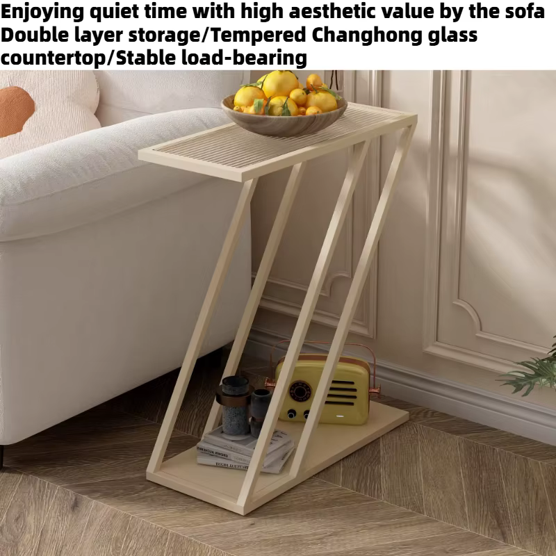 Table d'appoint de salon moderne en verre