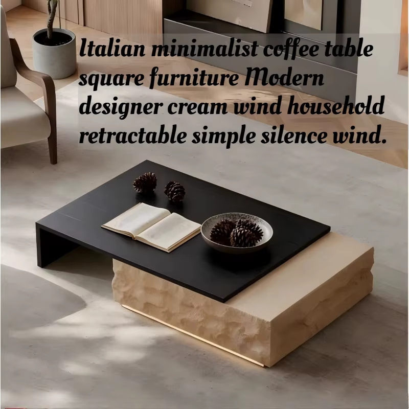 Table basse carrée minimaliste italienne