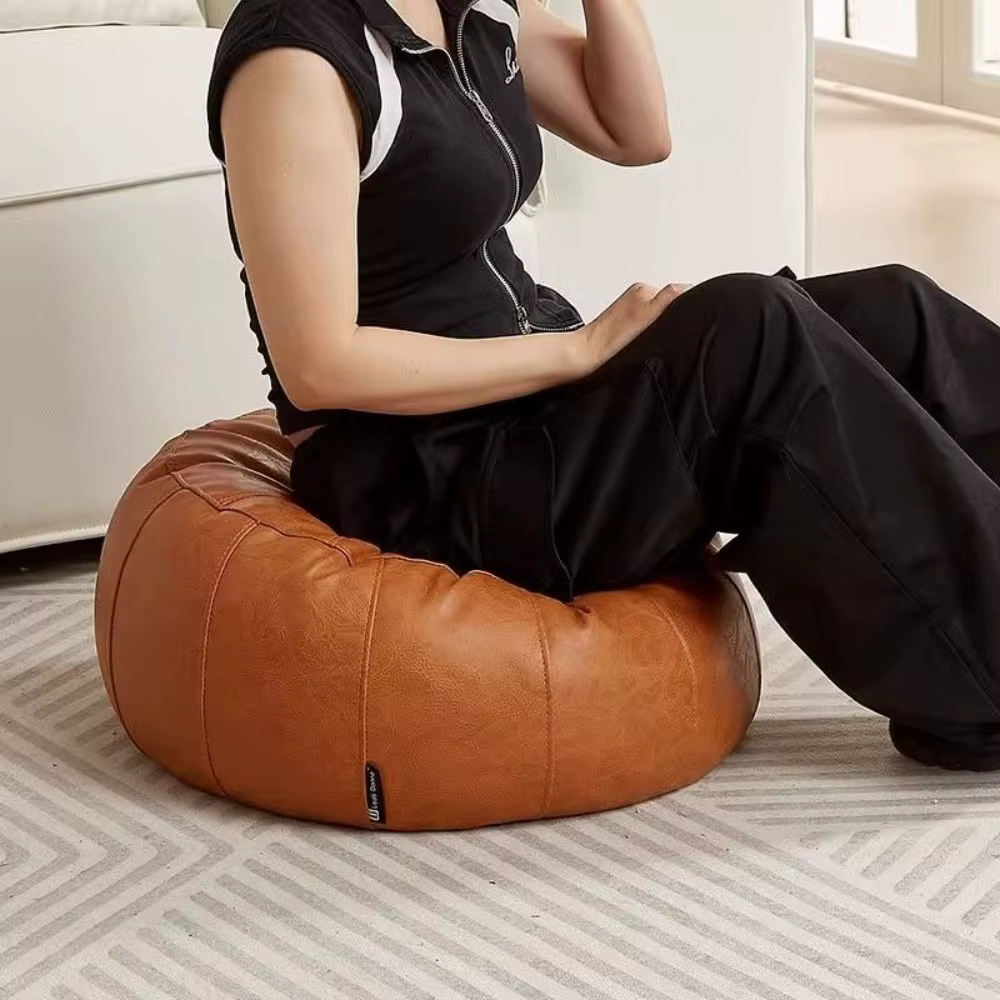 Banc de rangement en cuir PU non rembourré