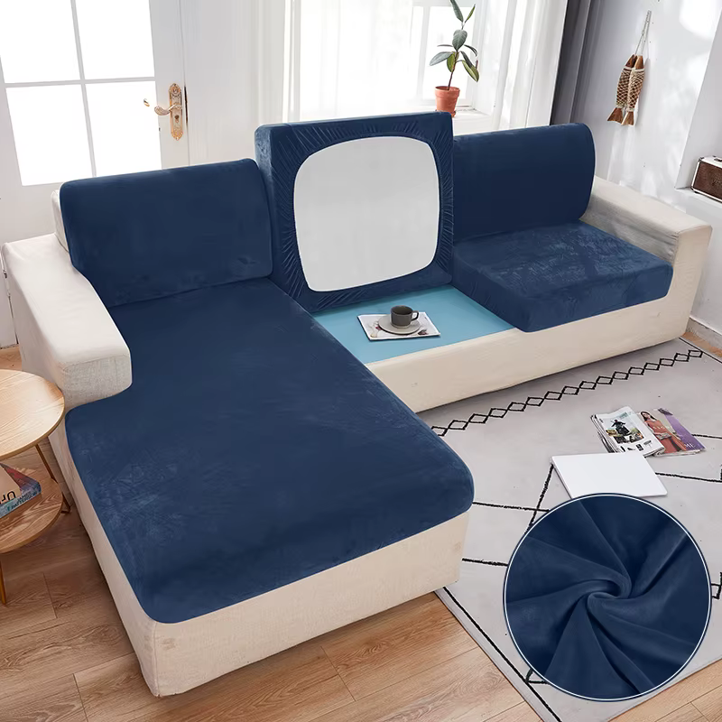Housse de coussin de canapé en velours